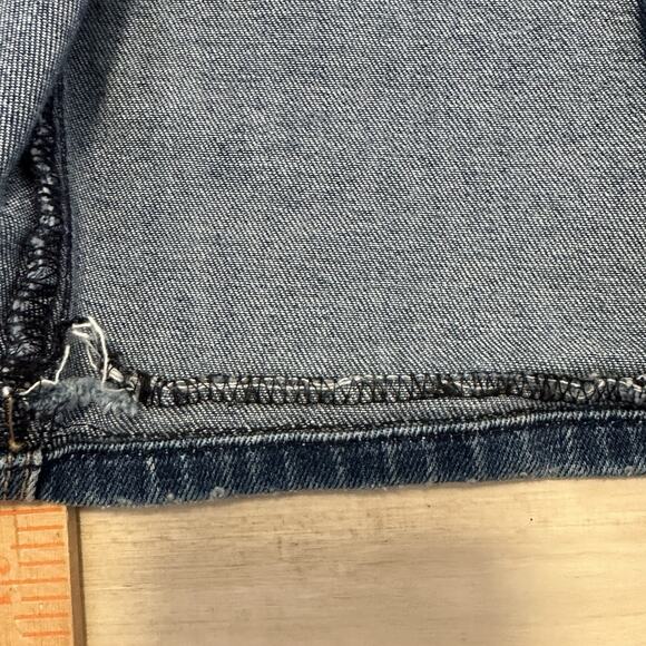 HUDSON Women 30 Jeans Split Leg Nico Mid Rise Cigarette Grommets Pintuck Lt Blue - Picture 15 of 15